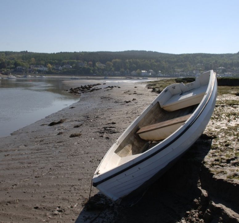 Rowing boat on beach
