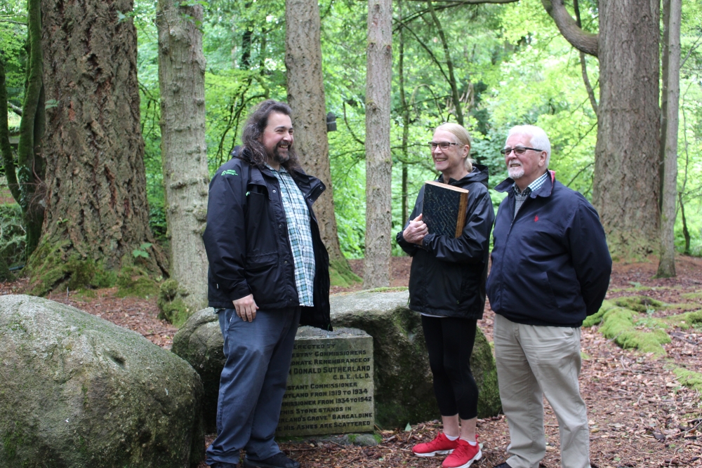 FLS staff in a forest with two other visitors 