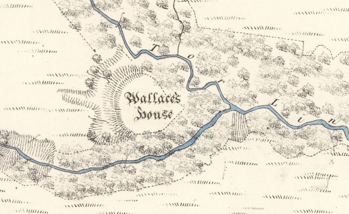 Extract from the Ordnance Survey First Edition map, published in 1857.