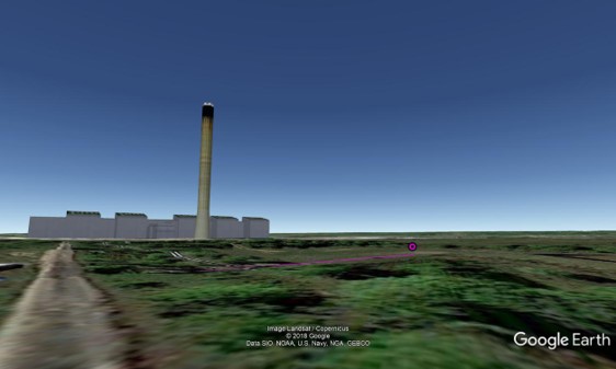 Computer generated illustration of a power station