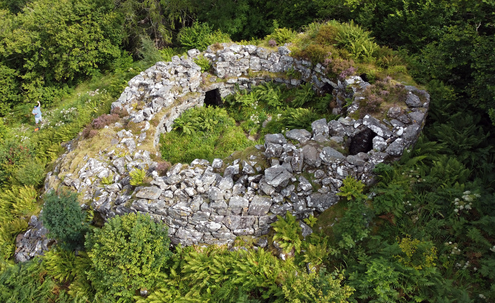 areal view of a stone broch 