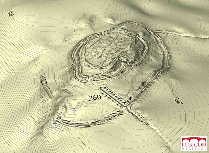 Computer generated image of the terrain at Castle O'er