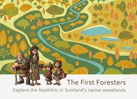 Illustration of a Neolithic family from the First Foresters booklet