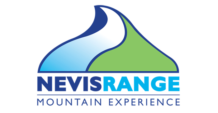nevis range mountain experience logo with a mountain icon