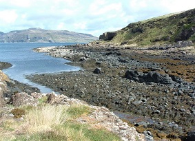 A rocky bay