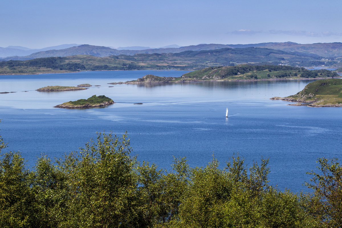 Small islands and distant hills seen from Crinan