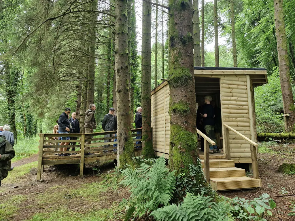 People at the wildlife watching facilities.