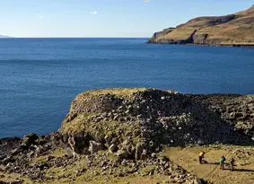 Stone fort overlooking sea