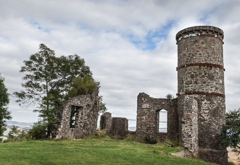 A stone folly building