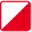 Orienteering symbol: a half-white, half-red square split diagonally