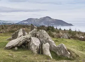 Stacked rocks on top of a hill