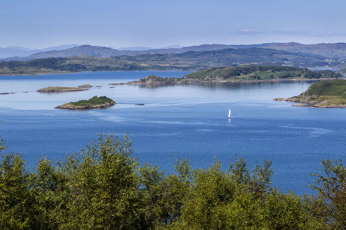 Small islands and distant hills seen from Crinan