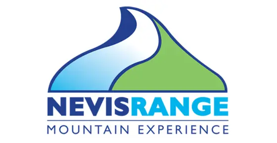 nevis range mountain experience logo with a mountain icon