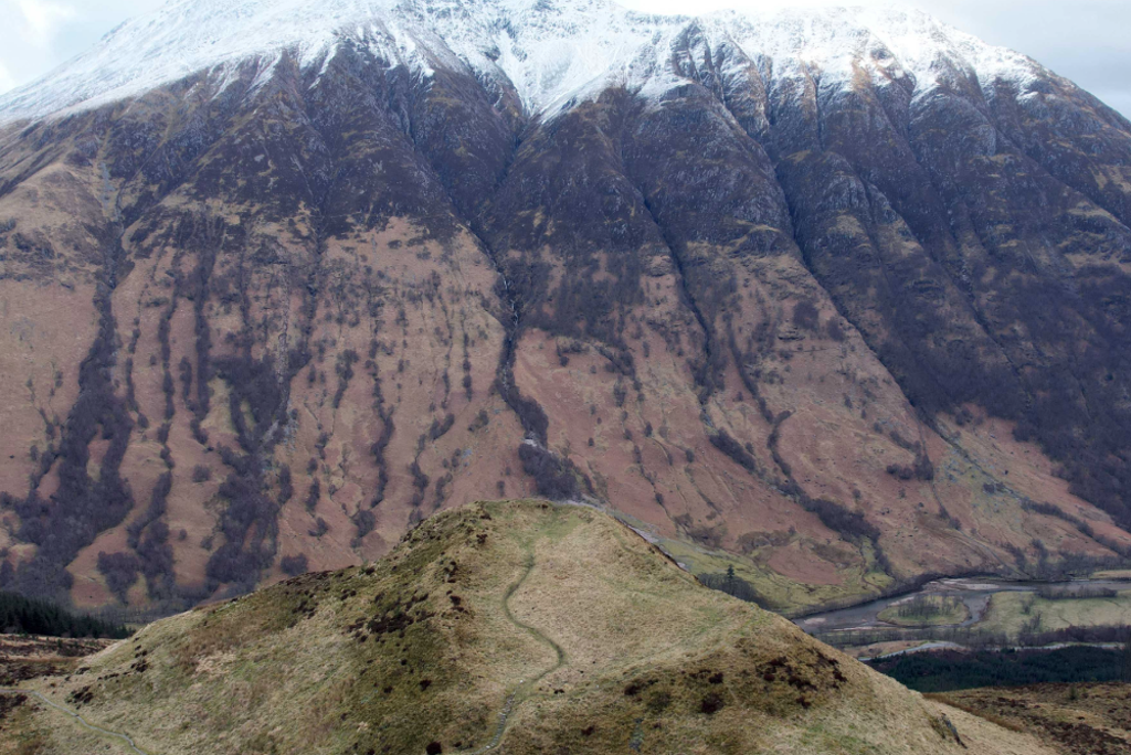 View of Dun Deardail fort and Glen Nevis.